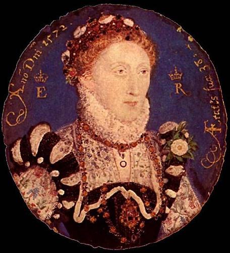 Nicholas Hilliard Portrait MIniature of Elizabeth I oil painting picture